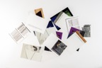 Footnotes I have never seen. A postcard book by Robin Waart with Alejandro Cesarco, Kajsa Dahlberg, Vincent Fecteau, Goda Palekaitė, Claudia de la Torre, Andrew Witkin. Photo: Ayako Nishibori. ISBN 978-90-829362-4-7