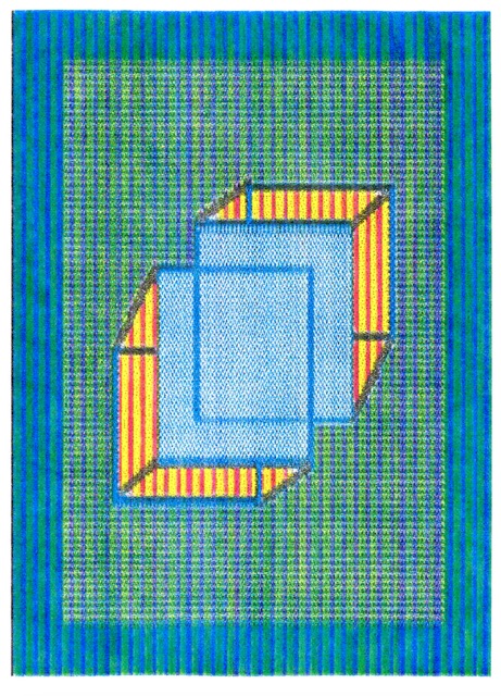 Kristen Roos, Double Cube Blue, 2019.png